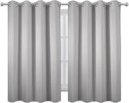 LEMOMO Light Grey Blackout Curtains 52 x 54 Inch Length/Set of 2 Curtain - Image 2