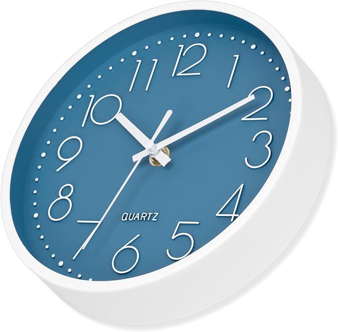 Foxtop Small 8 Inch Wall Clock Silent Non-Ticking Battery Operated Quartz Round - Image 7
