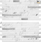 AULIGET 20 Sheets Faux Stone Peel and Stick Backsplash by AULIGET