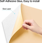 12-Pack Self-Adhesive Acoustic Panels 12" x 10" x 0.4" High-Density, - Image 2