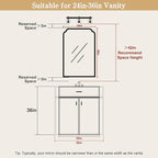 WallBeyond Wooden Framed Wall Mirror, Natural Wood Bathroom Vanity Mirror - Image 5