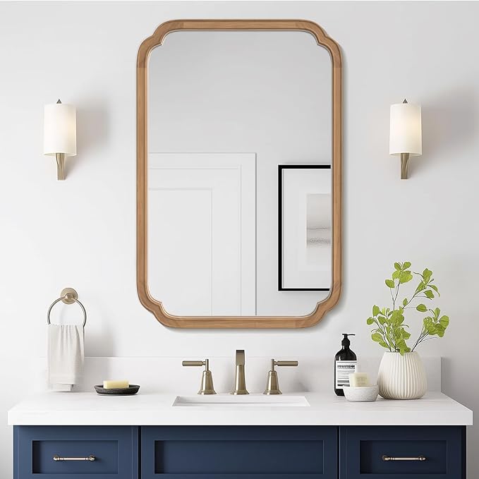WallBeyond 24" x 36" Rounded Corner Arch Wall Mirror by WallBeyond