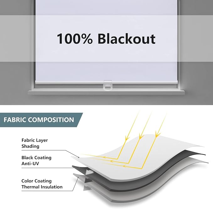 Cordless Roller Shades Blackout Blinds - Image 3