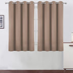 LEMOMO Blackout Curtains 66 x 54 Inch Long Cappuccino Curtains Set of 2 Panels by Lemomo