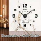 Mintime Modern Frameless DIY Wall Clock Large 3D Wall Watch Mirror Numbers - Image 2
