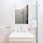 Frameless Bathroom Mirror for Wall, Rectangle Beveled Edge Mirror for Over Sink - Image 8