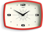 JONES CLOCKS® Movie Wall Clock | Rectangular Retro Clock | 25cm | Red | Cool by JONESCLOCKS