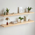 Homeforia 60 inch Natural Floating Shelf, High End Solid Real Wood 60inch Small by Homeforia