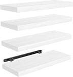 AMADA HOMEFURNISHING Floating Shelves, Paulownia Wood Wall Shelves by AMADAHOMEFURNISHING