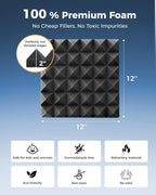 36 Pack Self-Adhesive Acoustic Foam Panels, Fire Resistant Soundproof Wall - Image 5