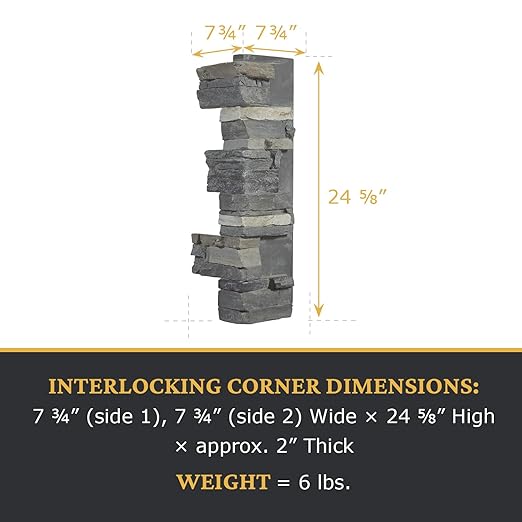 AZ Faux High-Density Polyurethane Faux Stone Interlocking Outside Corner - Image 3