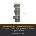 AZ Faux High-Density Polyurethane Faux Stone Interlocking Outside Corner - Image 3