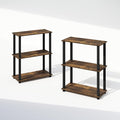 Furinno Turn-S-Tube Storage Shelves Set of 2, 3-Tier Book Shelf, Corner Shelf by Furinno-FitsYourSpaceFitsYourBudget
