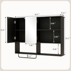 Medicine Cabinet, Wooden Bathroom Wall Cabinet - Image 2