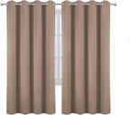 LEMOMO Blackout Curtains 66 x 72 Inch Long Cappuccino Curtains Set of 2 Panels - Image 2