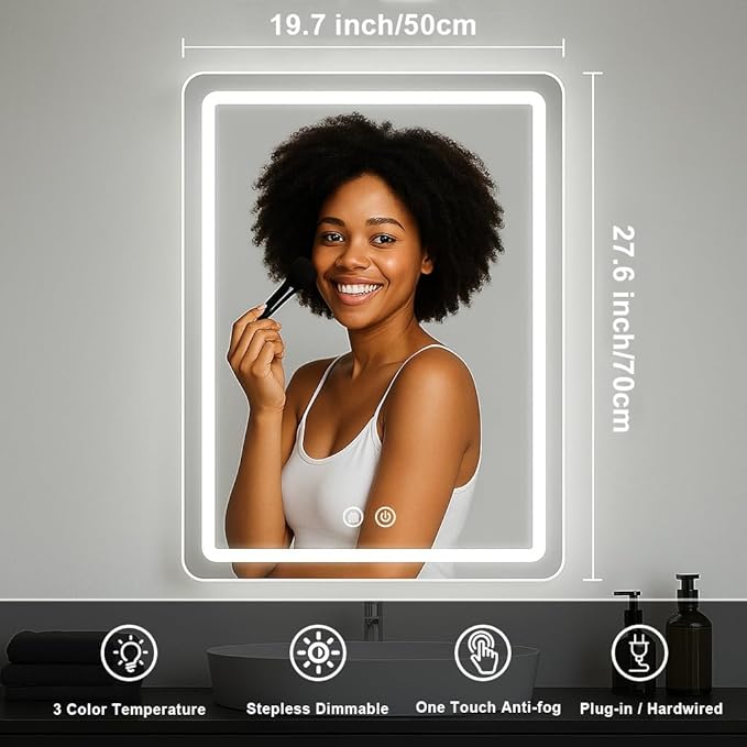 LED Bathroom Mirror, 20x28 in Vanity Mirrors - Image 2