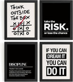DSHFG Motivational Office Inspirational Wall Art Prints Set of 4, Think Outside by Unknown