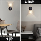 Wall Sconces Set of 2, Matte Black Vanity Lights - Image 3