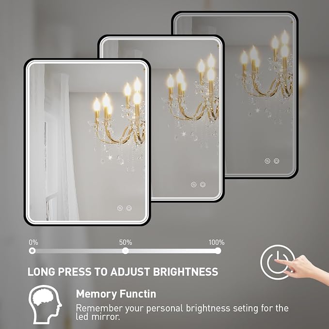 20x28 Inch LED Bathroom Mirror - Image 4