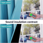 NICETOWN 100% Blackout Curtains 54 inches Long, Teal Blue, 1 Pair, 42 inches - Image 4