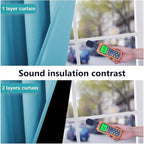 NICETOWN Teal Blue Full Shade Curtain Panels, Pair of Thermal Insulated & - Image 4