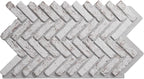 EverStone Herringbone Faux Brick Panel, 46 1/2"W x 25 1/4"H x 1"D, Rustic White by EkenaMillwork