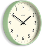 JONES CLOCKS® Studio wall Clock | Modern Round Style | 12 inch | Neo Mint Green - Image 2