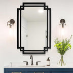 Black Decorative Mirror for Wall Decor, Contemporary Bathroom Mirror Above Sink - Image 9