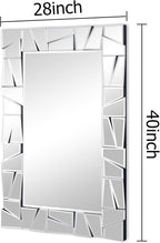 Chende Large Wall Mirrr with 3D Glass Frame, Modern Living Room Mirror - Image 6