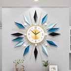 Large Metal Decorative Wall Clocks Silent Non-Ticking, 3D Modern Art Clock Home by FMTADDecorativeWallClocks
