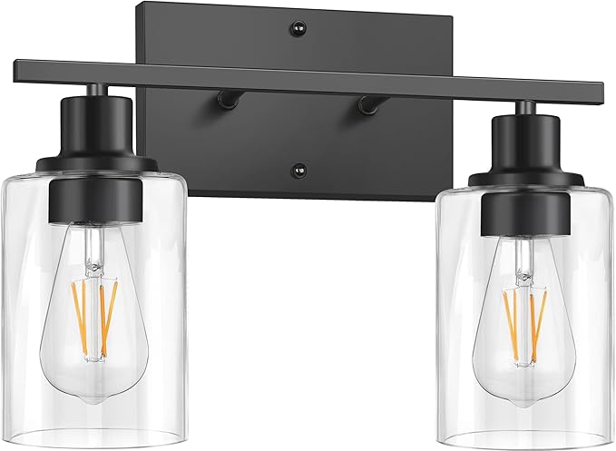 ShineTech 2-Light Bathroom Vanity Light Fixtures, Modern Wall Lighting by ShineTech