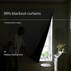 AJAZZ 100% Blackout Stick Curtain Portable Blackout Curtains Adhesive Curtains - Image 2