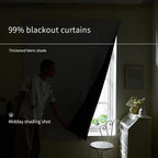 AJAZZ 100% Blackout Self Adhesive Curtains Small Window Short Temporary - Image 2