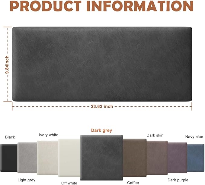 IFNOW Wall Mounted Upholstered Headboard King, 3D Peel and Stick Soundproof - Image 2
