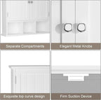 ChooChoo Bathroom Cabinet Wall Mounted 2-Door - Image 5