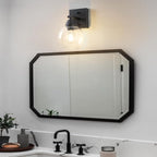 Bathroom Light Fixtures, 1-Light Matte Black Vanity Light - Image 2