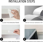 AJAZZ 100% Black Out Curtains Adhesive Blackout Temporary Curtain Rod No - Image 3