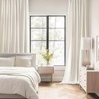 MIULEE Ivory Back Tab Blackout Curtains 108 Inch Long 2 Panels Set - Image 2