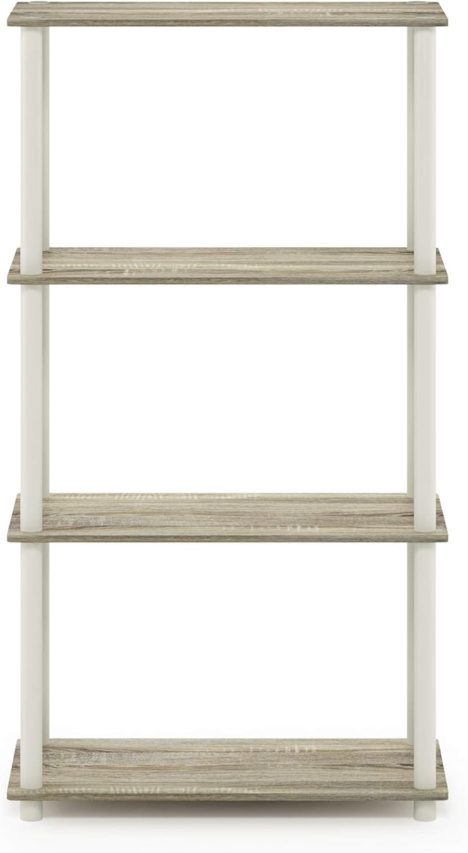 Furinno Turn-N-Tube 4-Tier Multipurpose Shelf Display Rack, Round Tubes - Image 8