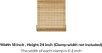 LazBlinds No Tools No Drill Bamboo Roller Shades, Cordless Bamboo Blinds - Image 7