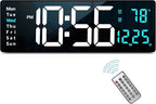 Abovsare 16.2 Inch Large Display Wall Clocks, LED Digital Clock by Abovsare