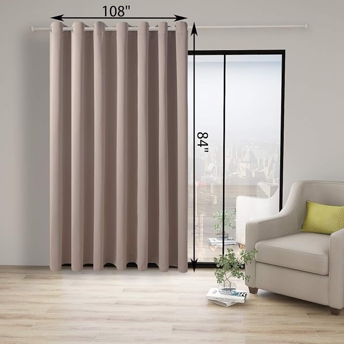 BONZER Room Divider Curtain Total Privacy Wall Noise Reducing Wide Blackout - Image 3