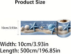 Beach Seashell Wallpaper Border 196x4 Inch Peel and Stick Wall Border Self - Image 8