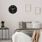 XFM Black Wall Clock 12 Inch Silent Non-Ticking Wall Clocks Battery Operated - Image 3