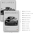 CSLGQGV Car Posters Vintage Racing Car Wall Art Supercar Canvas Prints Painting - Image 4