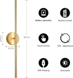 KARTOOSH Battery Operated Wall Sconces - Image 5
