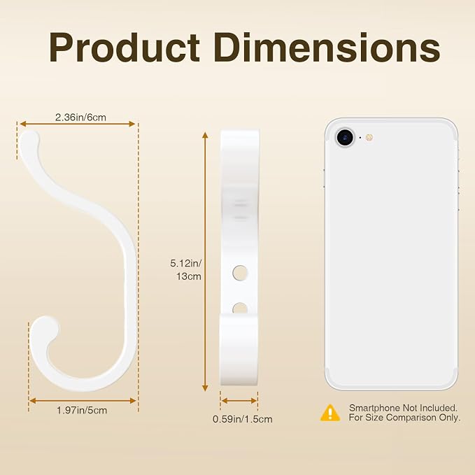 Large Wall Hooks for Hanging Coats - Image 7