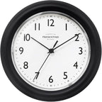 PresenTime & Co. 8.5" Modern Farmhouse Essential Wall Clock, Silent non Ticking by Presentime
