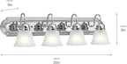 Kichler 30" 4-Light Vanity Bath Light in Chrome, Modern Bathroom Light - Image 9