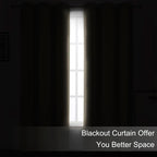 LEMOMO Blackout Curtains 66 x 84 inch/Khaki Curtains Set of 2 Panels/Thermal - Image 3